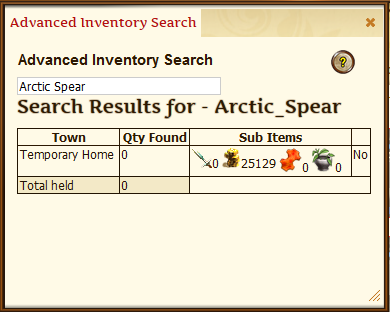 Advanced Inventory Search