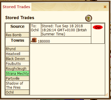 Stored Trades